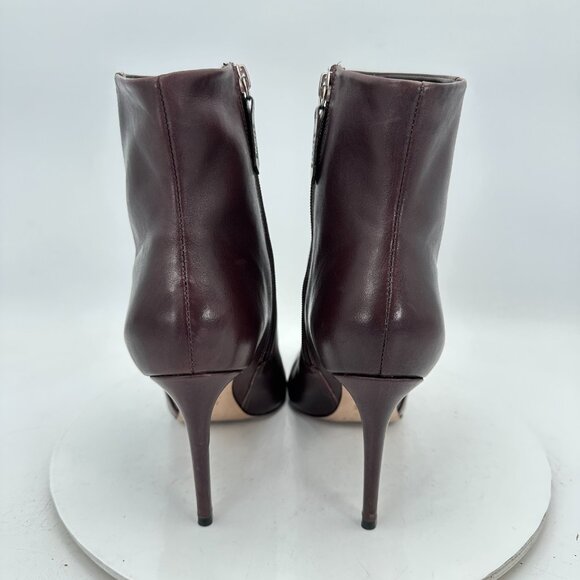 Schutz Women Size 9B Dark Brown Leather Side Zip Pointed Toe Ankle Heel Boot - Picture 5 of 11